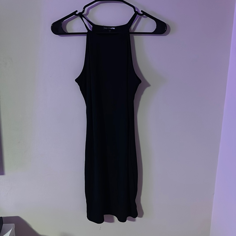 Fashion Nova Black Form Fitting Dress